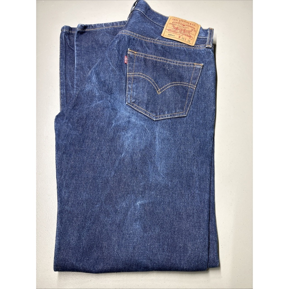 Vintage Levis 501xx Jeans Mens 36X36 Straight Leg 2000 Y2K Button Fly GREAT